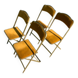 4 chaises pliantes d opera annees 70