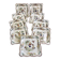 9 old square plates for cake, dessert, and aperitif from Longwy Moustier.
