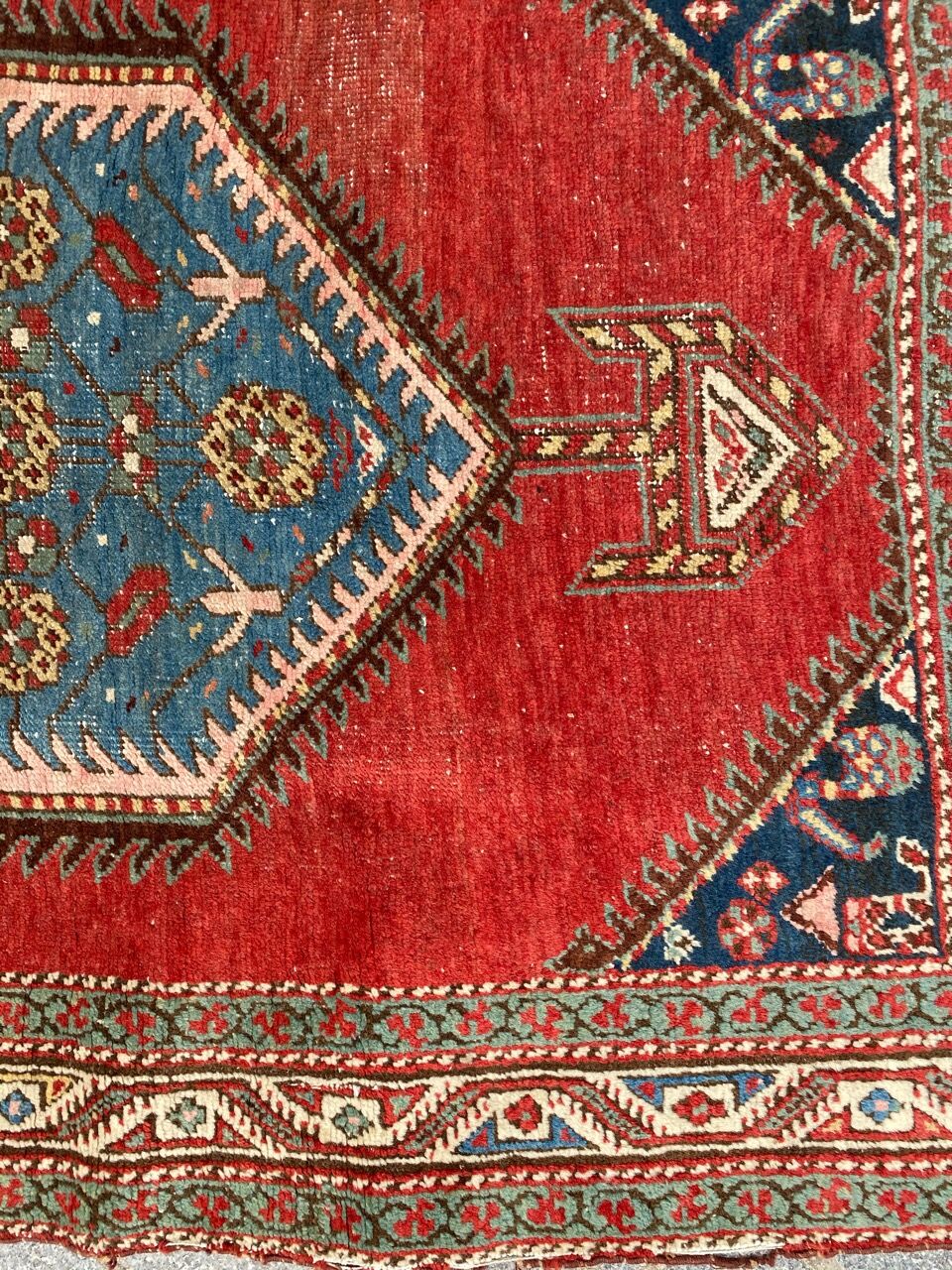 Old Persian north-west carpet for handmade corridor 107x325 cm