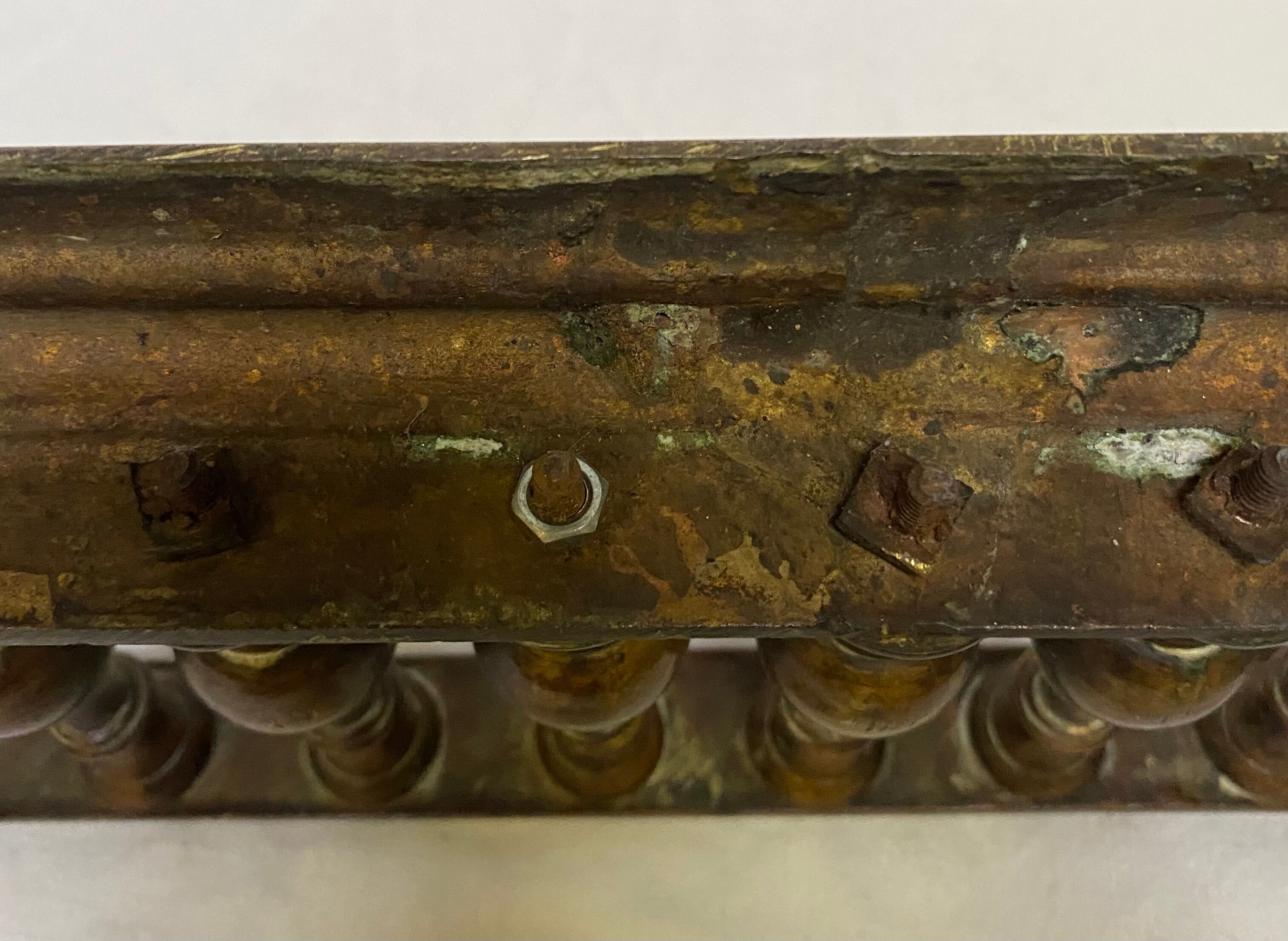Fireplace bar, bronze fireplace bar Louis XVI style, Napoleon III era
