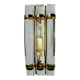 Venini wall lamp, half-moon curved glass, murano, italy, 1970