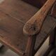 Peasant armchair in solid oak, France, 19th century