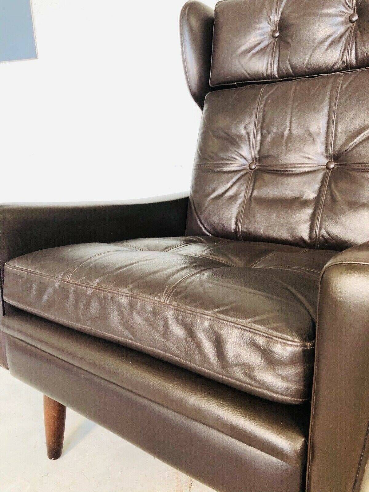 Vintage Danish mid-century Svend Skipper high back lounge chair 1965