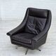 1960s, Danish highback swivel armchair by Aage Christensen, leather.