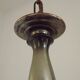 French Vintage Two Tone Silver Metal 6 - Light Flemish Chandelier Red Drips