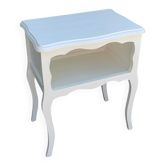 Table d'appoint provinciale française restaurée en blanc