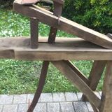 Ancien établi de menuisier banc d'âne XIXème