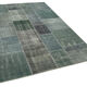 Hand-knotted oriental overdyed 171 cm x 243 cm grey patchwork carpet