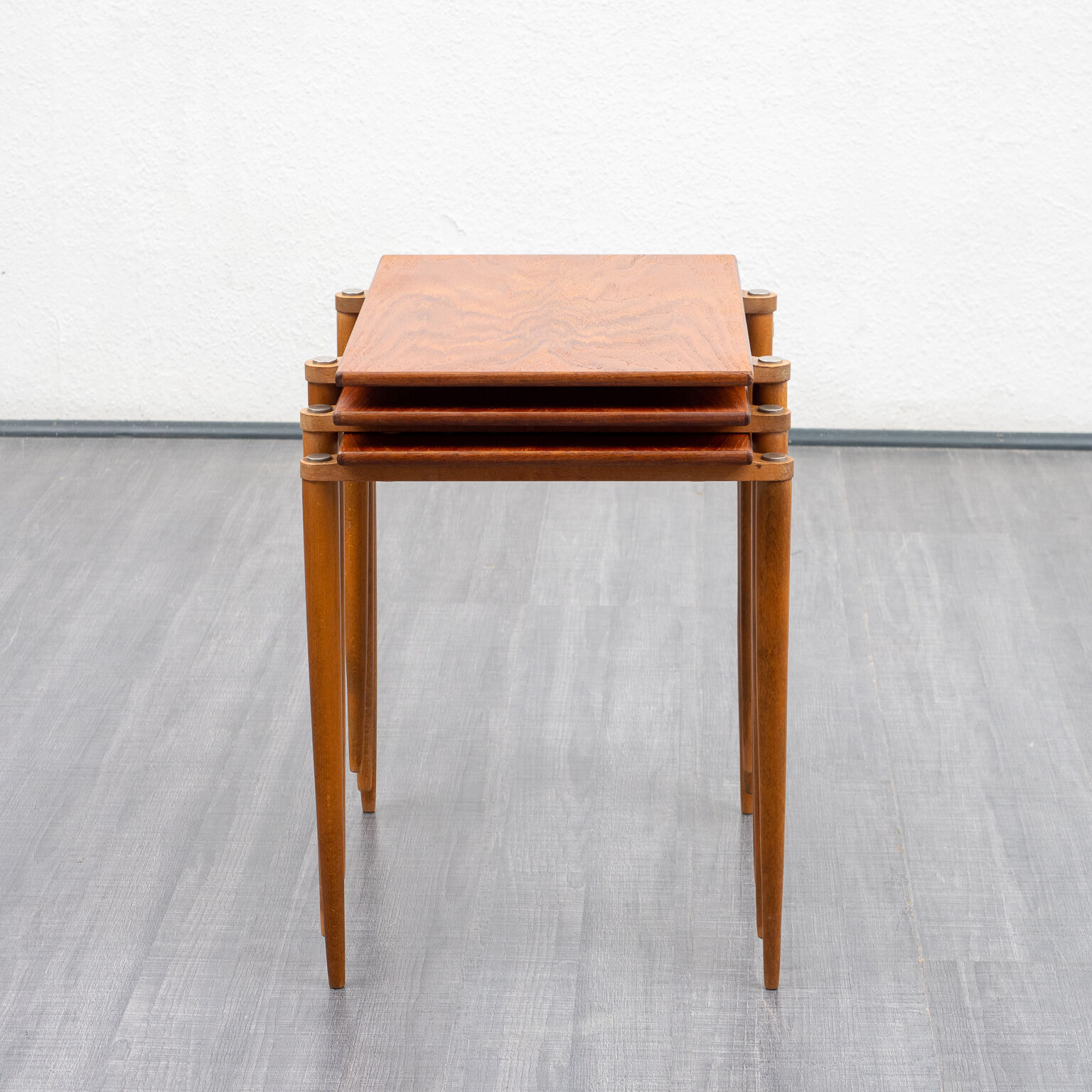 Set of three tables gigognes years teak, Edition Opal, Vintage