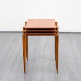 Set of three tables gigognes years teak, Edition Opal, Vintage