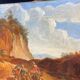 Oil painting on canvas from the 18th century featuring young peasant women.
