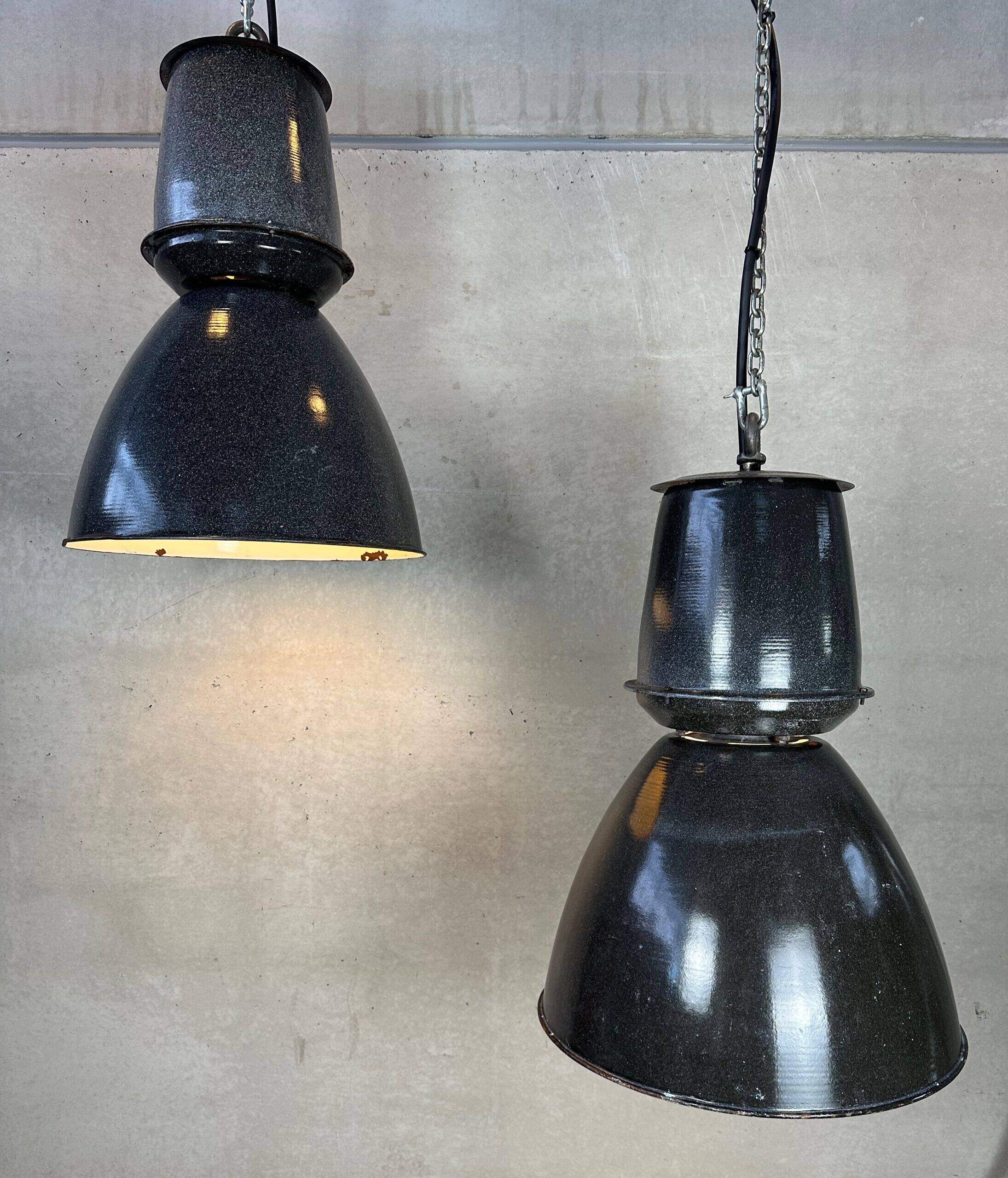 2x lampes industrielles XXL – émaillées