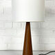 Lampe de table moderniste mid-century en teck, Danemark 1960