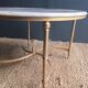 Round coffee table marble and brass