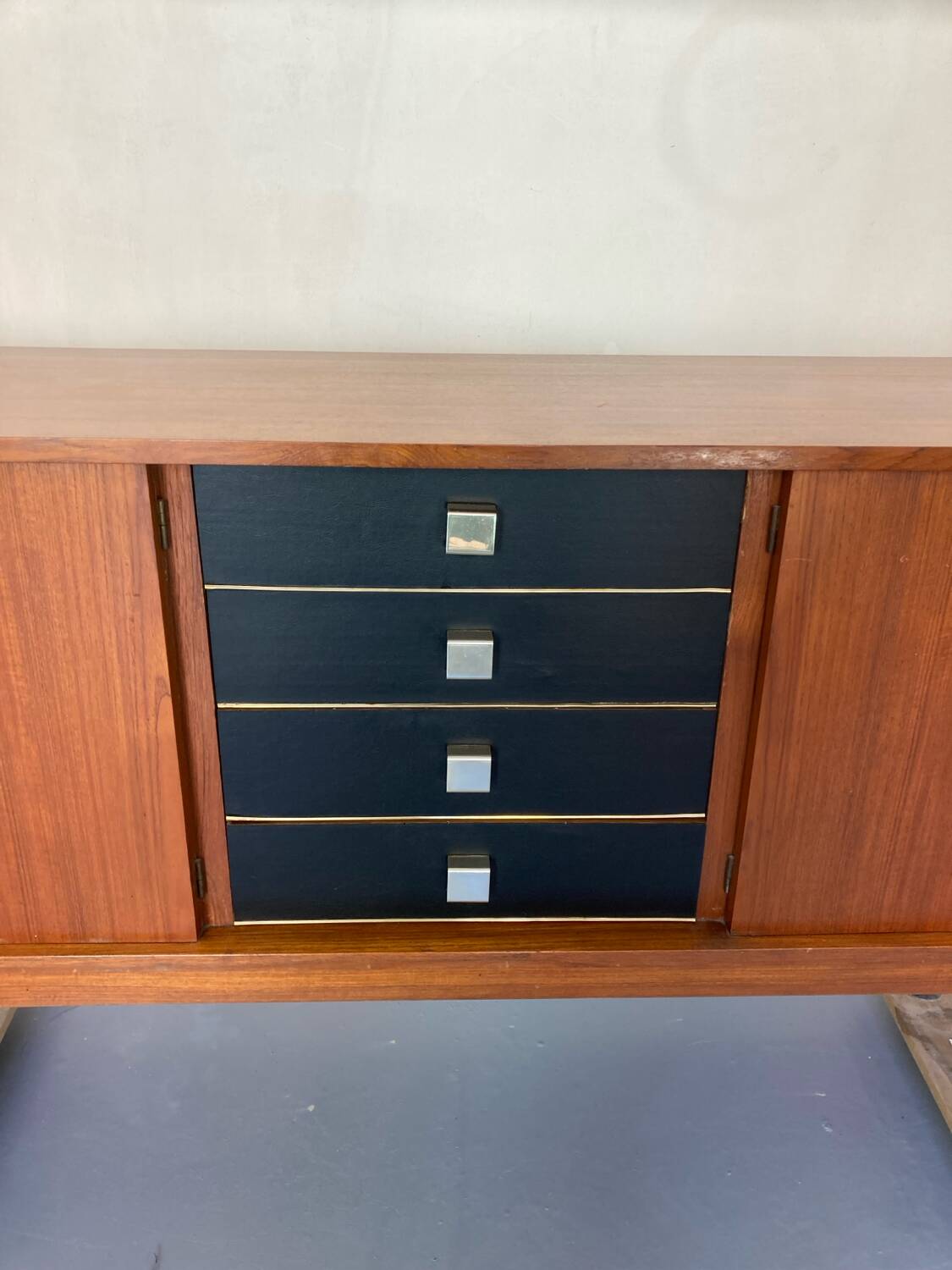 Large vintage teak sideboard