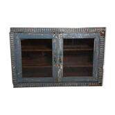 Vitrine murale en teck birman ancien