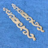 Pair of brass keyholes