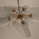Vintage chandelier 5 brass and vere fires