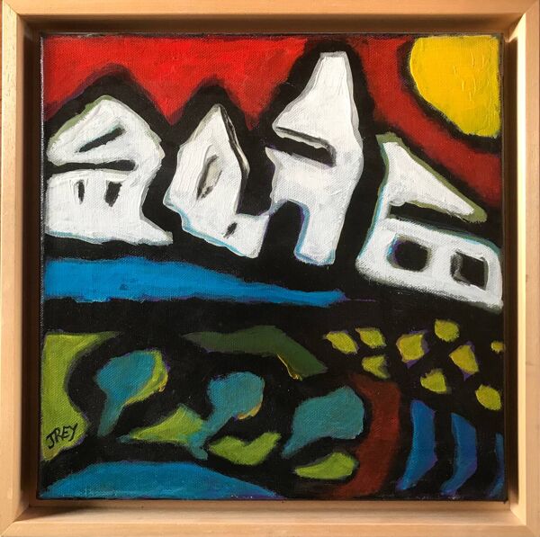 Acrylique sur toile de jacqueline rey ( 1963).paysage