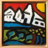 Acrylic on canvas by jacqueline rey (1963). landscape