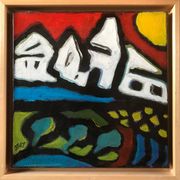 Acrylic on canvas by jacqueline rey (1963). landscape