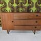Teak veneer shoe cabinet 1970