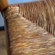 Tabouret chaise de bar bois et paille