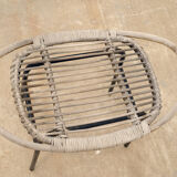 Mid century rattan stool by Alan Fuchs for Uluv 1960´s Czechoslovakia