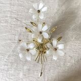 Murano glass flower wall light, Italy 1970