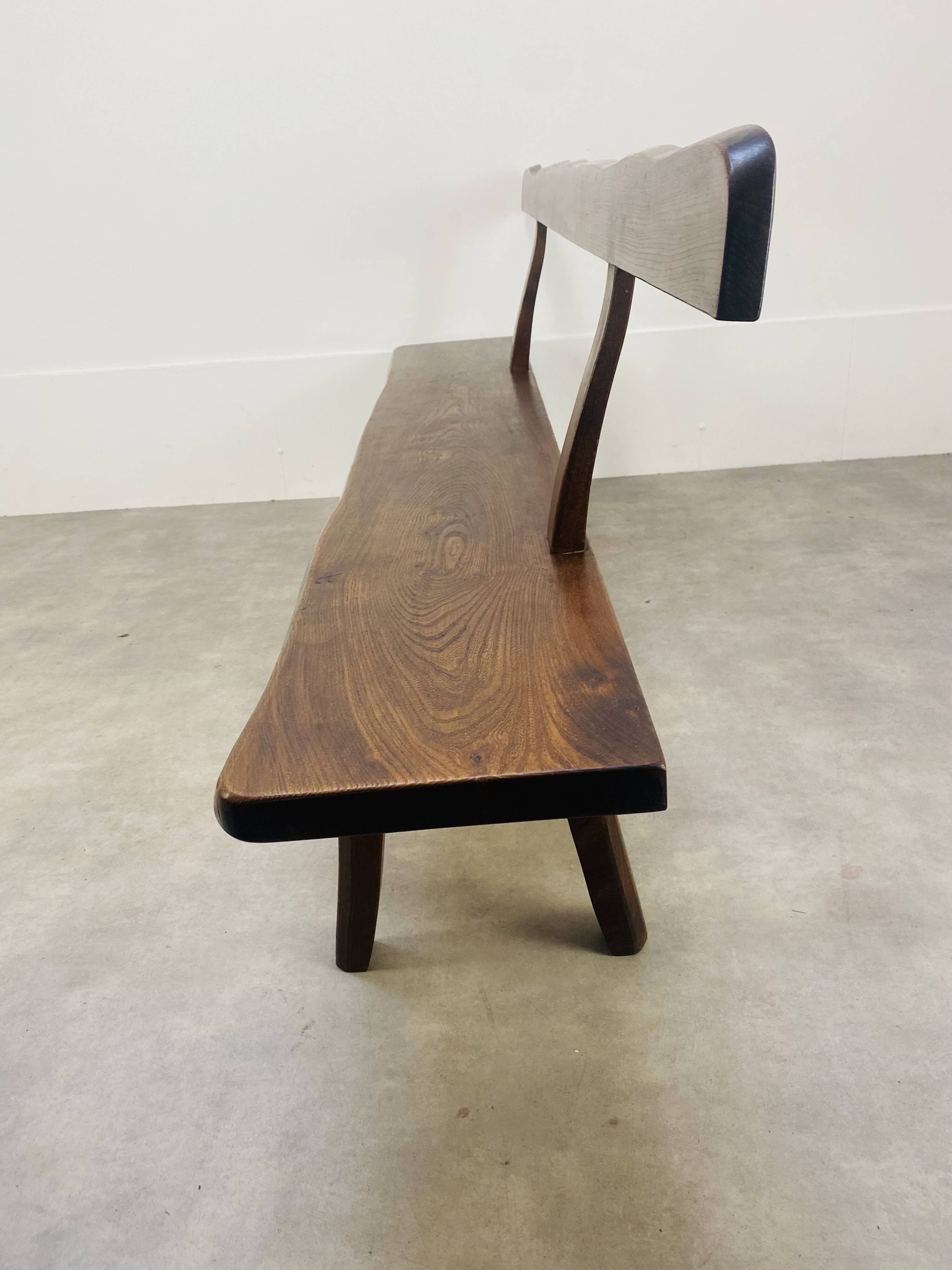 Brutalist elm bench by Aranjou