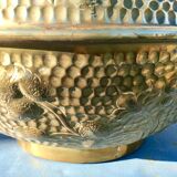 Old brass pot cover