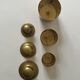 Set of 3 vintage boxes with genuine brass lids, 1950s.