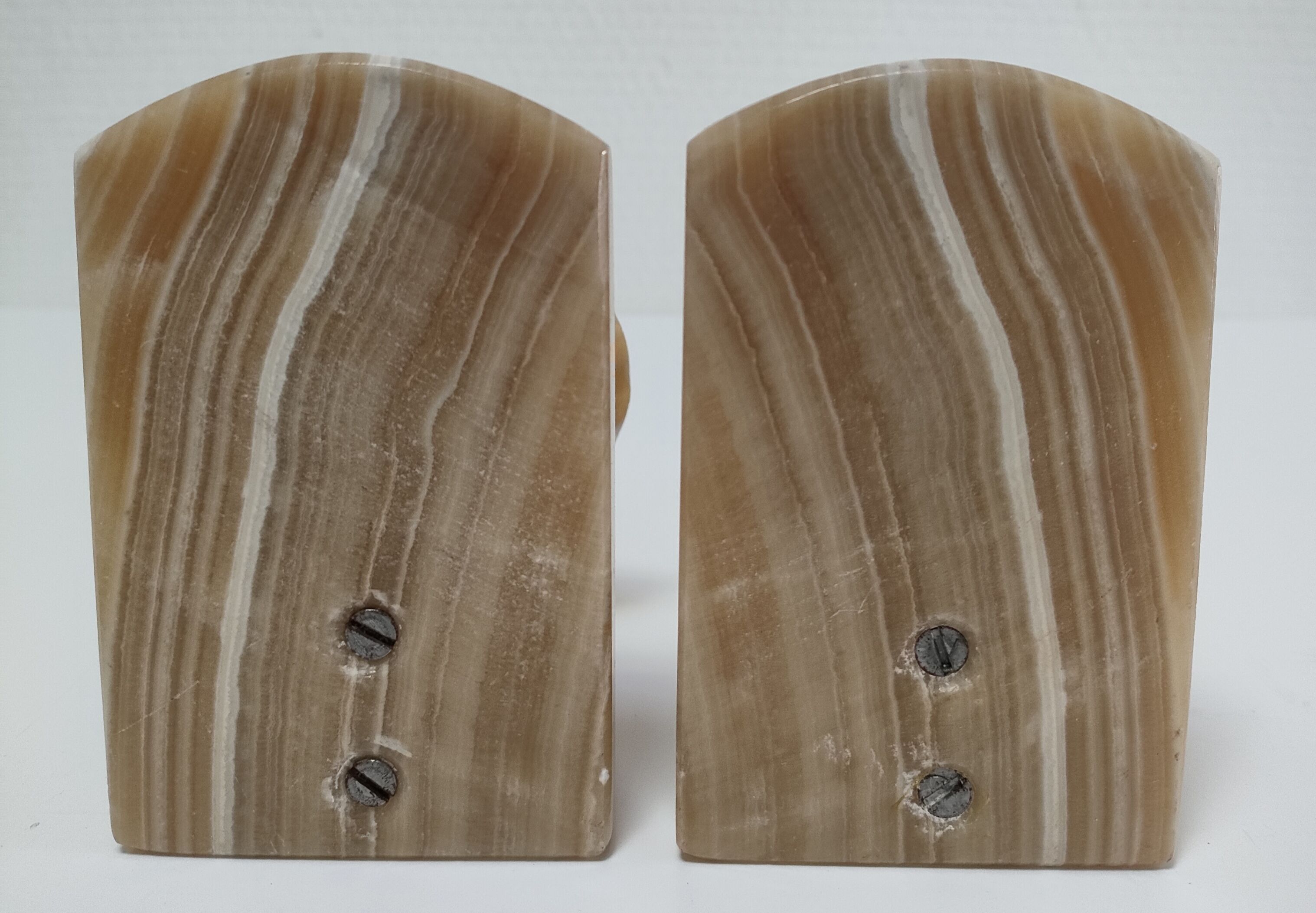 Pair of vintage Mexican cactus onyx bookends