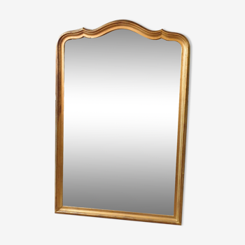Golden mirror with leaf 120x81cm