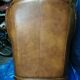 Brown leather armchair