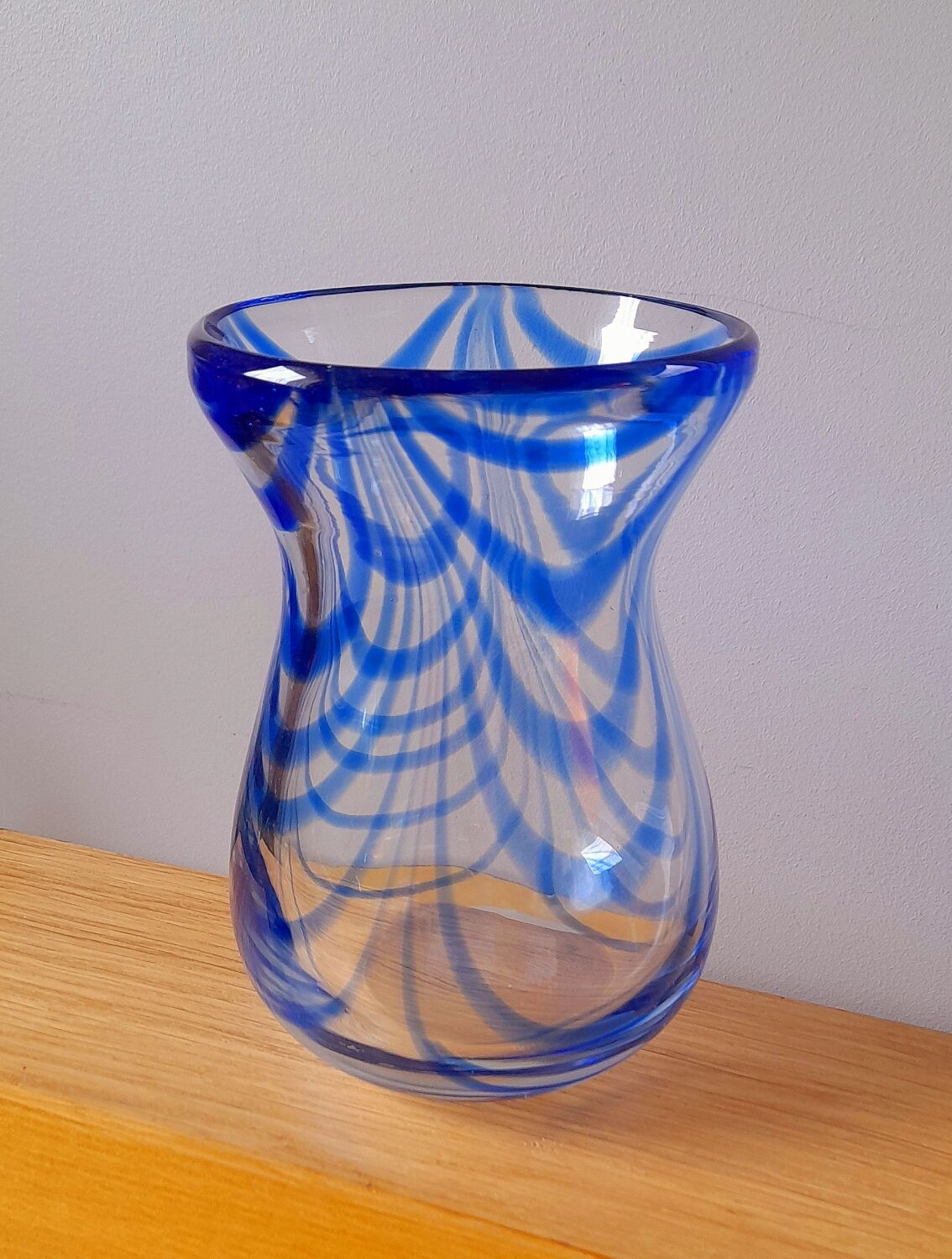 70s crystal vase