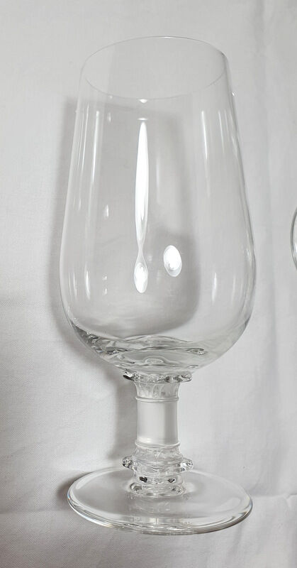 6 Lalique stamped glasses