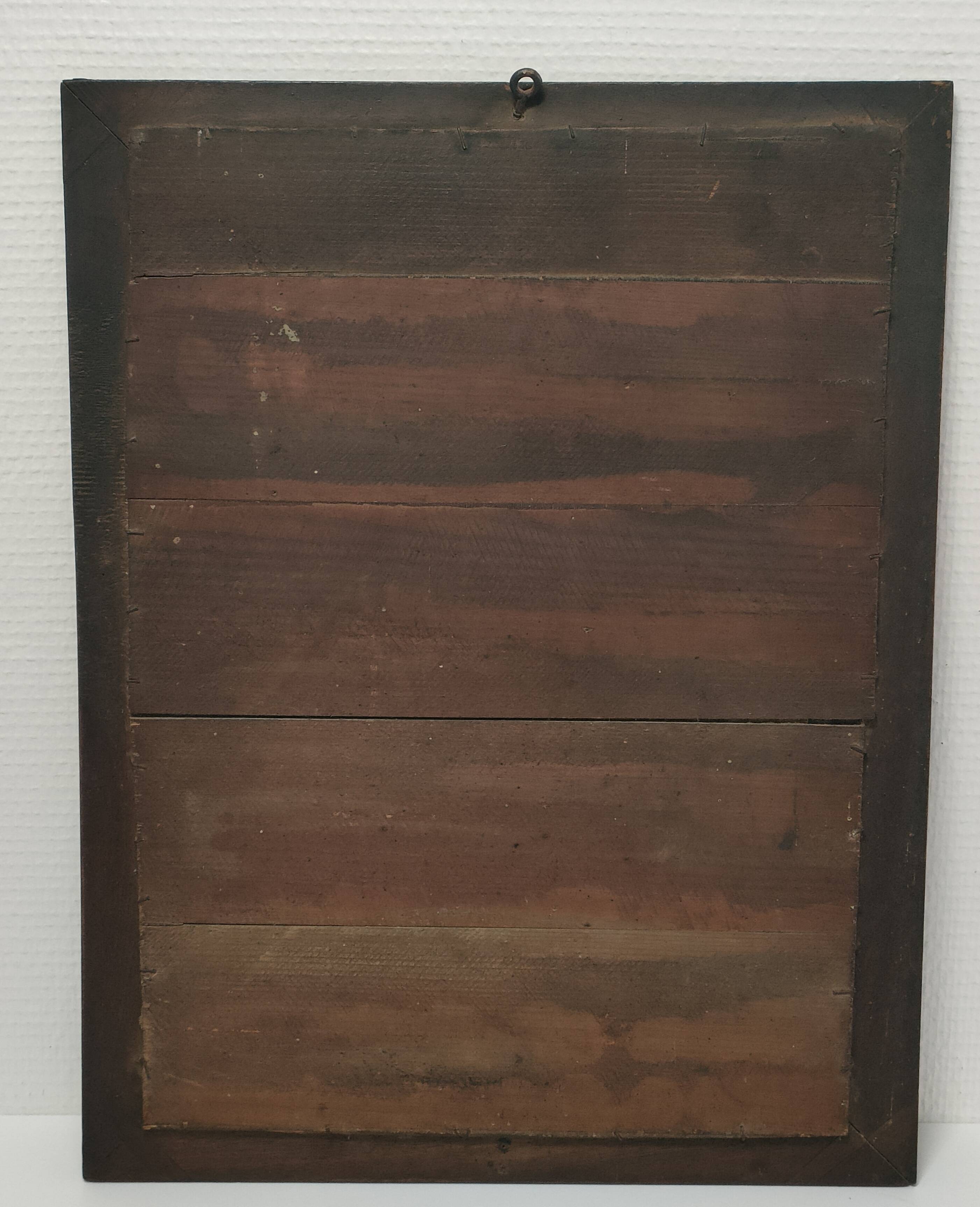 Solid wood mirror and patinated ice early twentieth century