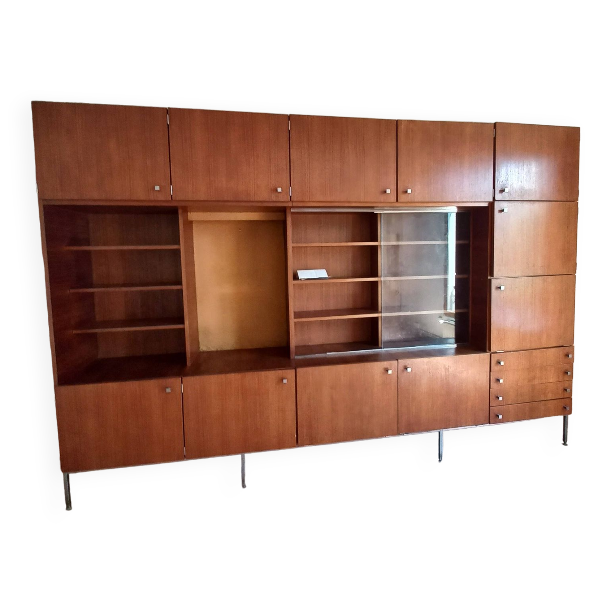Living Teak solid vintage design Luigi Bartolini