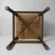 Old corner armchair beaded wood paillé