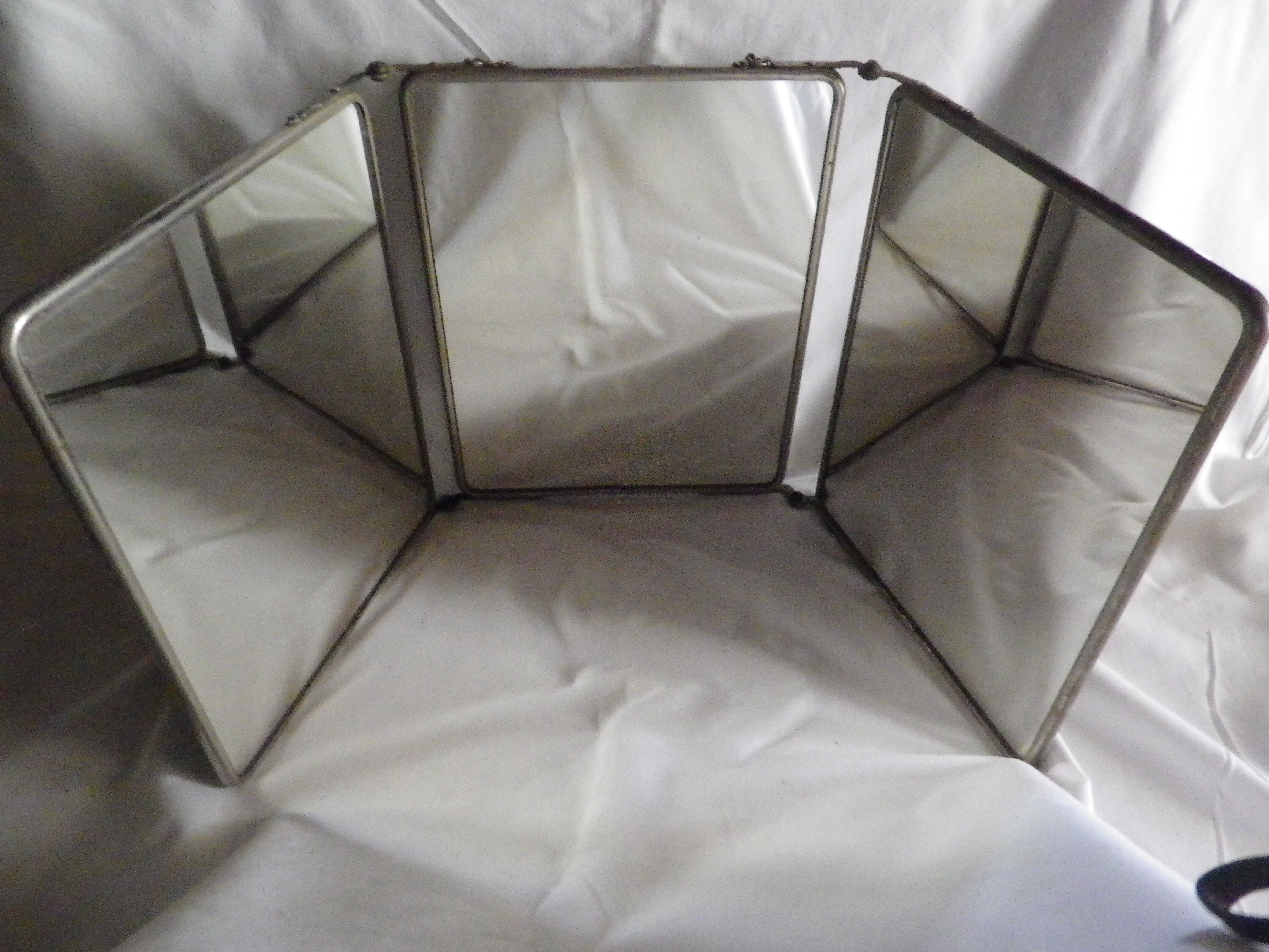 Vintage triptych mirror 65x27cm