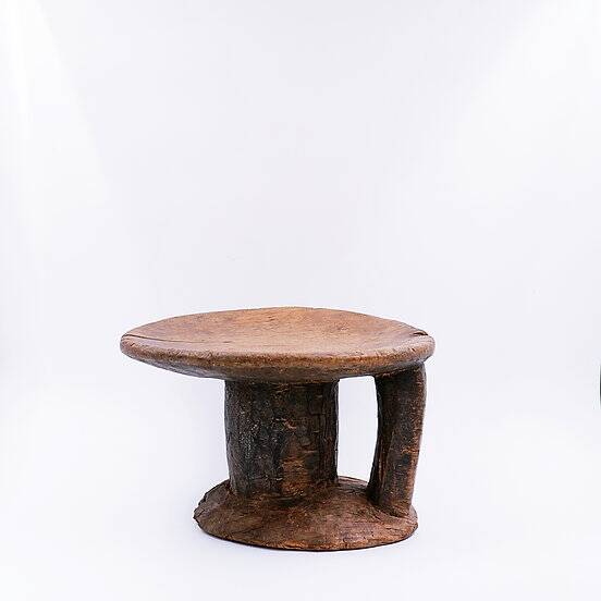 African tonga stool with handle