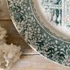 Green ironstone plate from Creil and Montereau "Khiva"