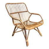 Vintage rattan armchair