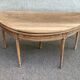 Louis XVI console dining table, extendable, renovated walnut from the 18th century.