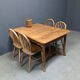 Dutch oak kitchen table in art deco style from the 1930s