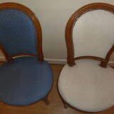 Paire de chaises fer à cheval style Louis XVI modèle Jacob