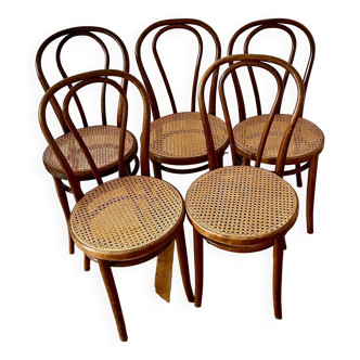 Lot chaises bistrot Thonet
