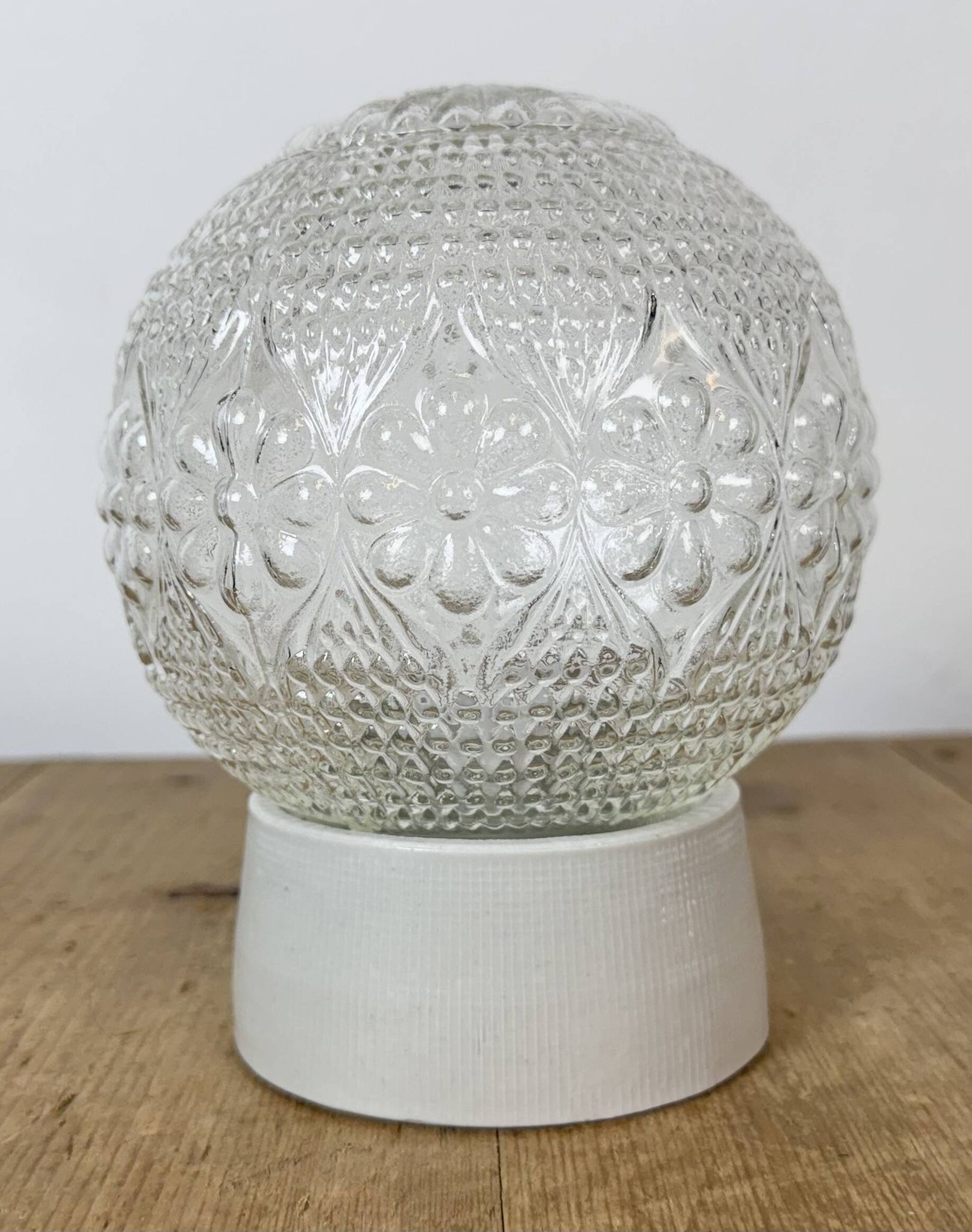 Vintage White Porcelain Ceiling Light, 1970s