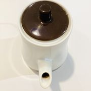 Brown and white porcelain theiere of the 70s _ retro-vintage -kitchen